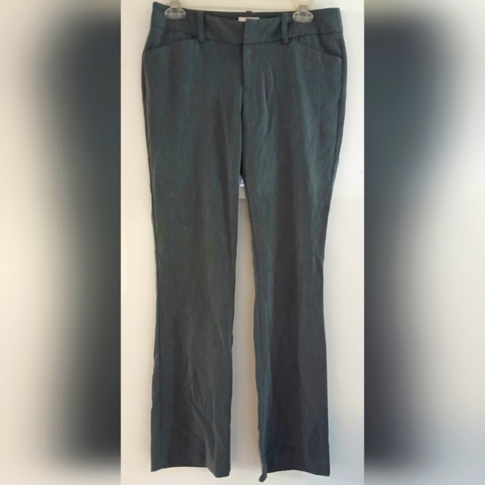 Merona Dress Pants Sz 4 Grey Stretch 95% Cotton 5% Spandex Dress Pants EUC